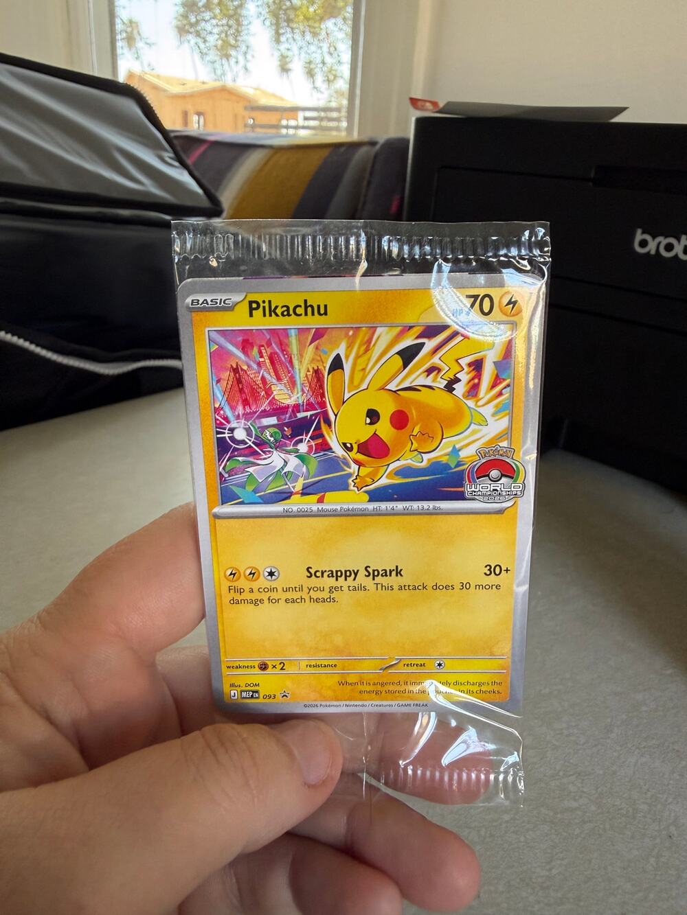 Pokemon Pikachu Worlds 2026 San Francisco Championship Promo Card 093 Sealed